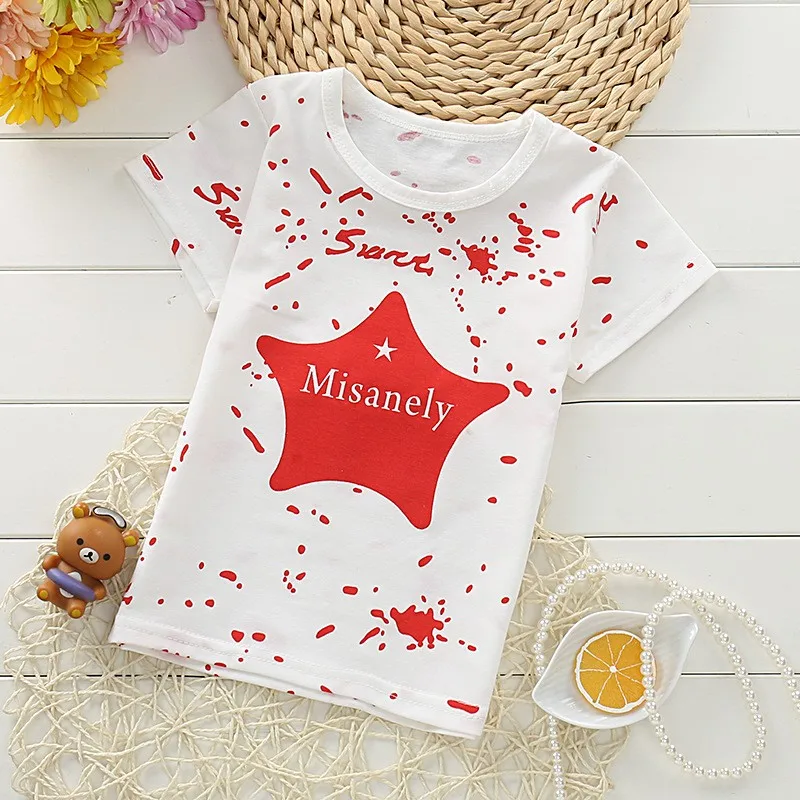 

1-4 years old baby clothes Cotton Baby Boys Girls T-shirts Autumn Short Sleeve Cartoon Print Infant Tshirt Newborn Tees