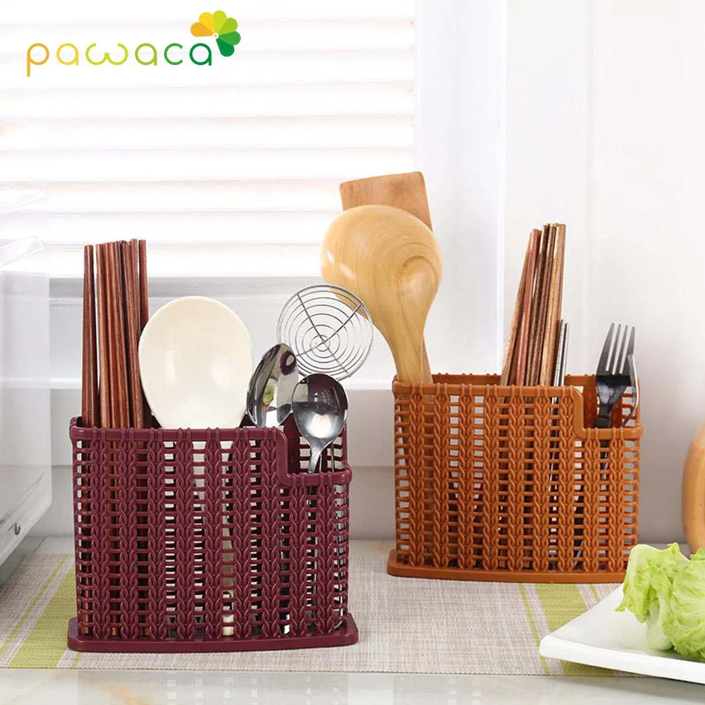 

Multi-functional Kitchen Storage Rack Kitchen Utensil Holder Fork Chopsticks Spoon Storage Organizer Holder Drainer Basket