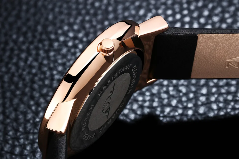 2017 GUANQIN Watch Men Ultra Thin Simple Fashion Casual Quartz Men Watches Leather Strap Men Clock Wristwatch Birthday Gift (11)