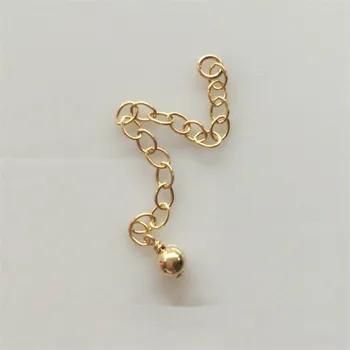 

PINJEAS gold filled handmade extend the chain with tail beads for necklace bracelet wholesale diy jewelry findings