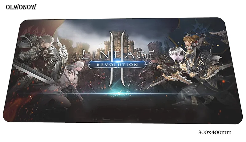 

lineage 2 mousepad gamer 3d 800x400x3mm gaming mouse pad large HD pattern notebook pc accessories laptop padmouse ergonomic mat