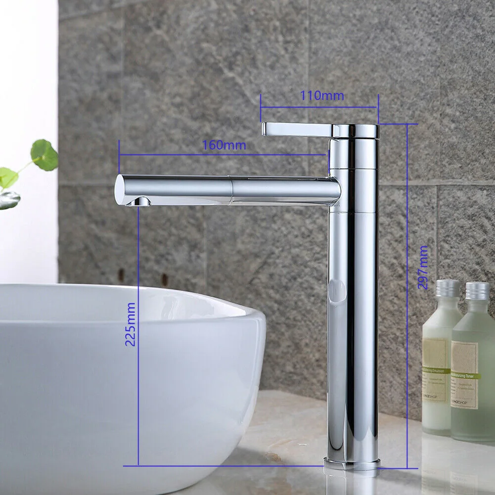 

Bathroom Basin Sink Tall Faucet Hot Cold Water Mixer Tap Sink Faucets LB88