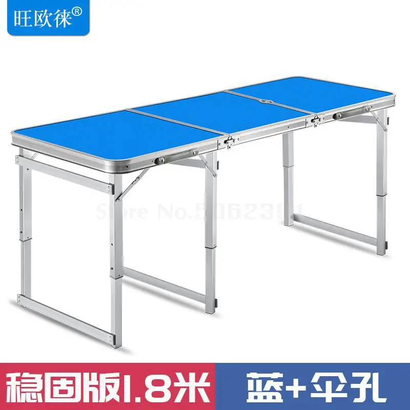 1,8 метров открытый портативный алюминиевый сплав бытовой простой стол выставочный стол киоски складной стол обеденный стол - Цвет: 180x60x70cm 20