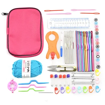 

New Crochet Hooks Set Colorful Crochet Needles Yarn Weave Knitting Hooks Needles Sweater Clothes Scarf DIY Tools with Bag