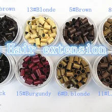 4,0*3,6*6.0mm5# Brown1000pcs/УПАКОВКА медные развальцованные кольца легко замки/медная трубка микро-Ссылка/Кольцо/бусина для наращивания волос