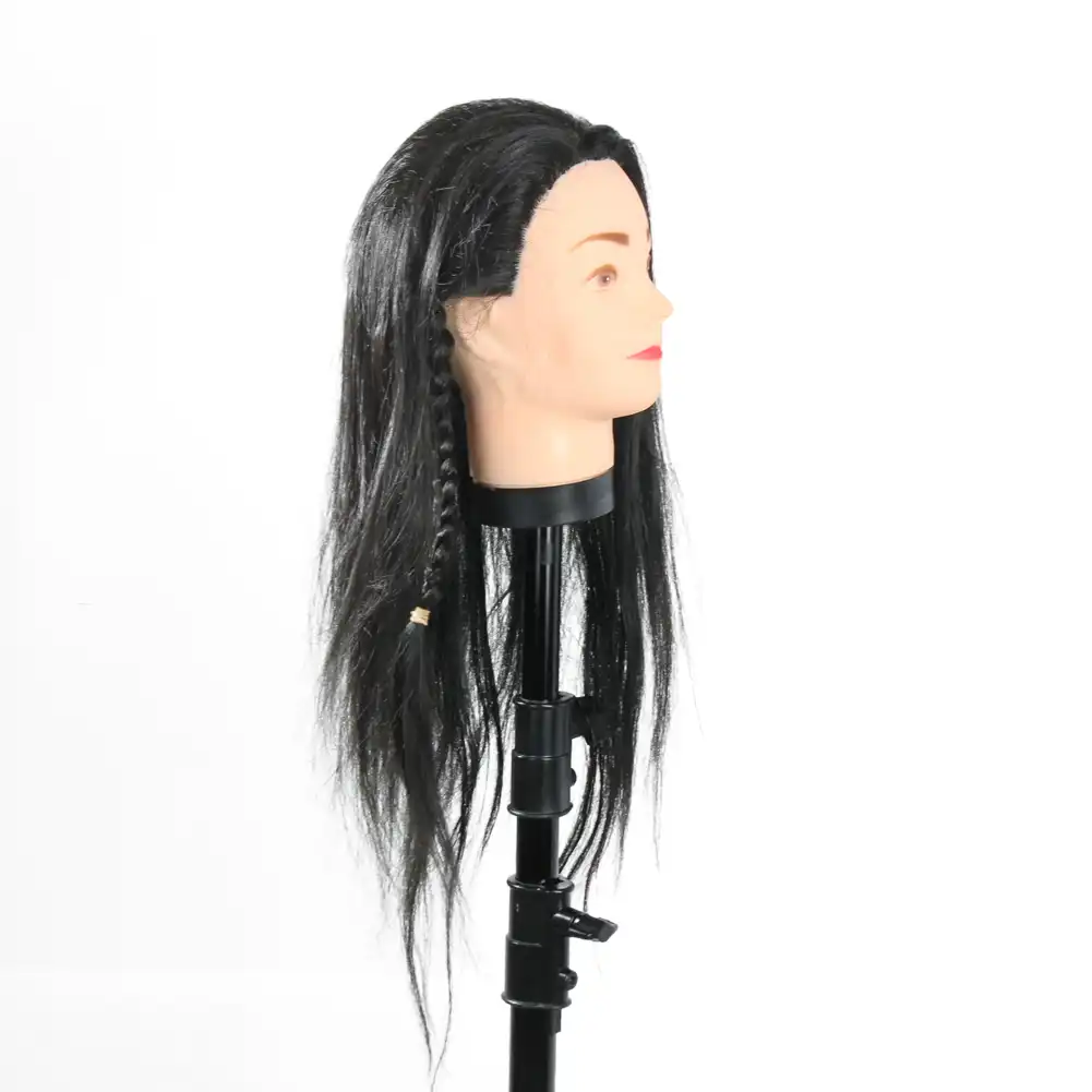 Professional Hairdressing Training Practice Head 65cm Black Hair