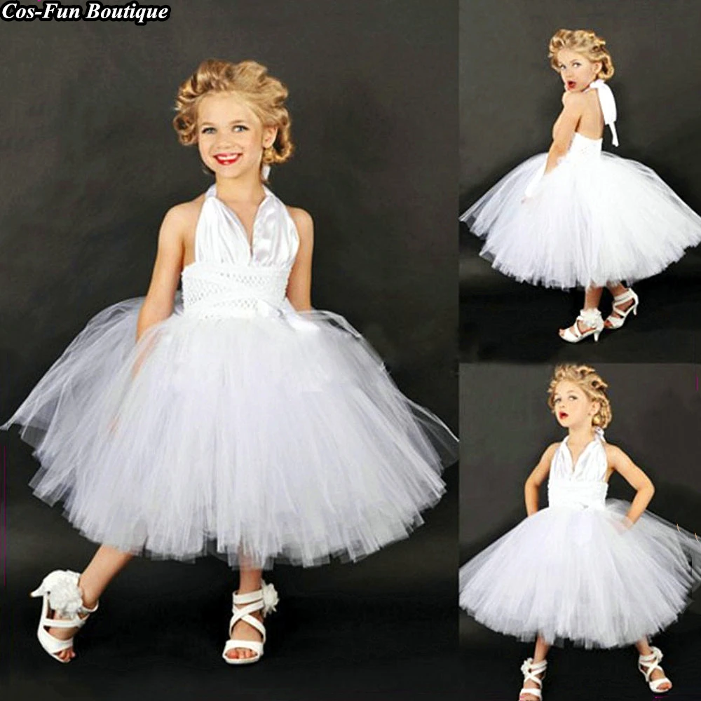 Marilyn Monroe Classic Role Play Princess Girl Tutu Dress 80s Famous Star Style Halloween Baby For Cosplay Holiday | Детская одежда и