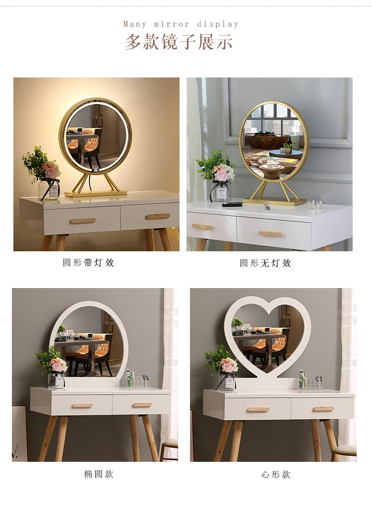 Настоящий деревянный комод, современный веб-знаменитый стол для макияжа, маленькая семейная спальня, Выдвижной столик для макияжа