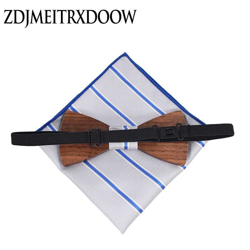  Fashion Men Bow tie 16mm Cufflinks Pocket Squares Set Man Bowtie Handkerchief Set For Wedding Vinta