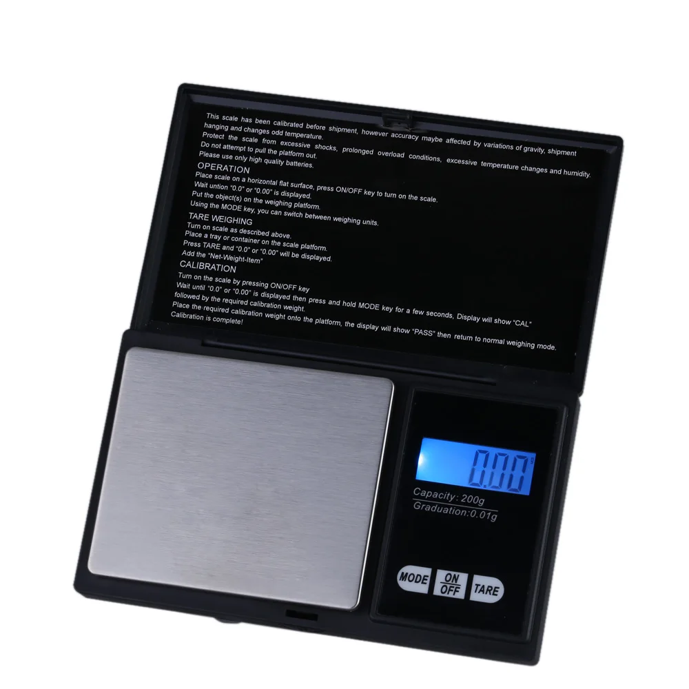 Mini Digital Scale Professional Weighing 200g*0.01g Digital Pocket