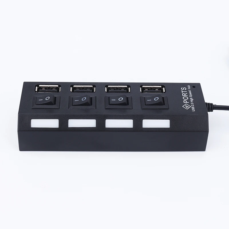 Sovawin usb-хаб 2,0 высокоскоростной 4 Usb порт сплиттер адаптер вкл/выкл переключатель 480 Мбит/с Hab для ПК/ноутбука/Мыши приемник