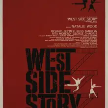 West Side Story Vintage película seda cartel de pintura decorativa pared pintura 24x36 pulgadas