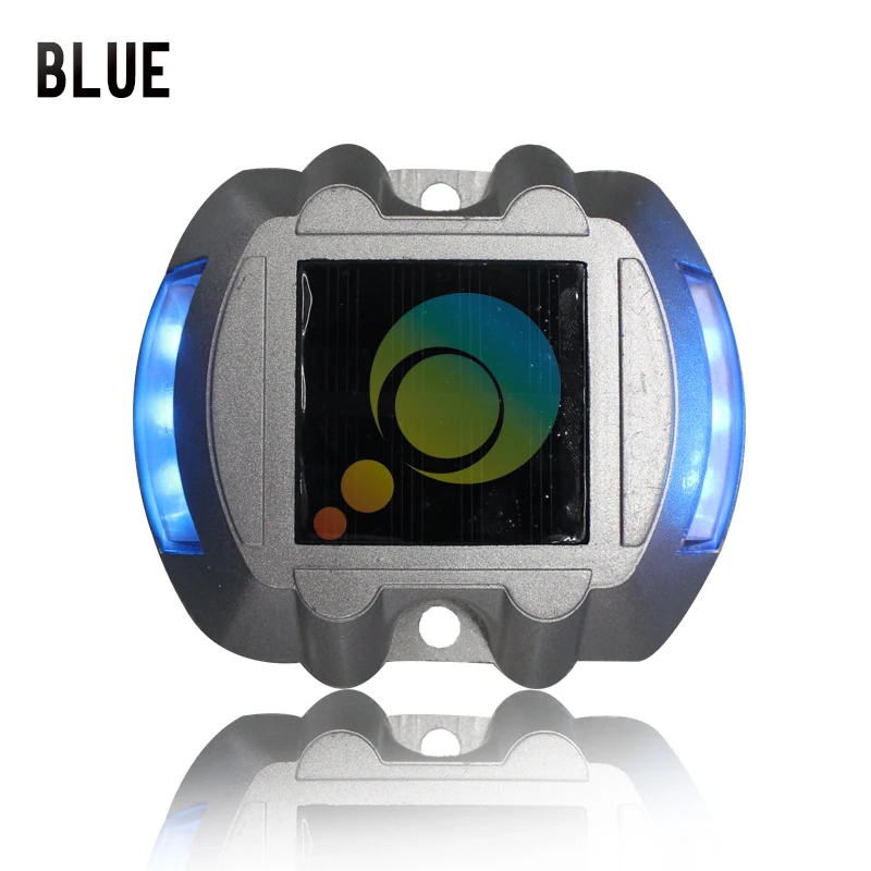 

Steady mode high quality blue LED light solar panel road stud road safety warning signal light