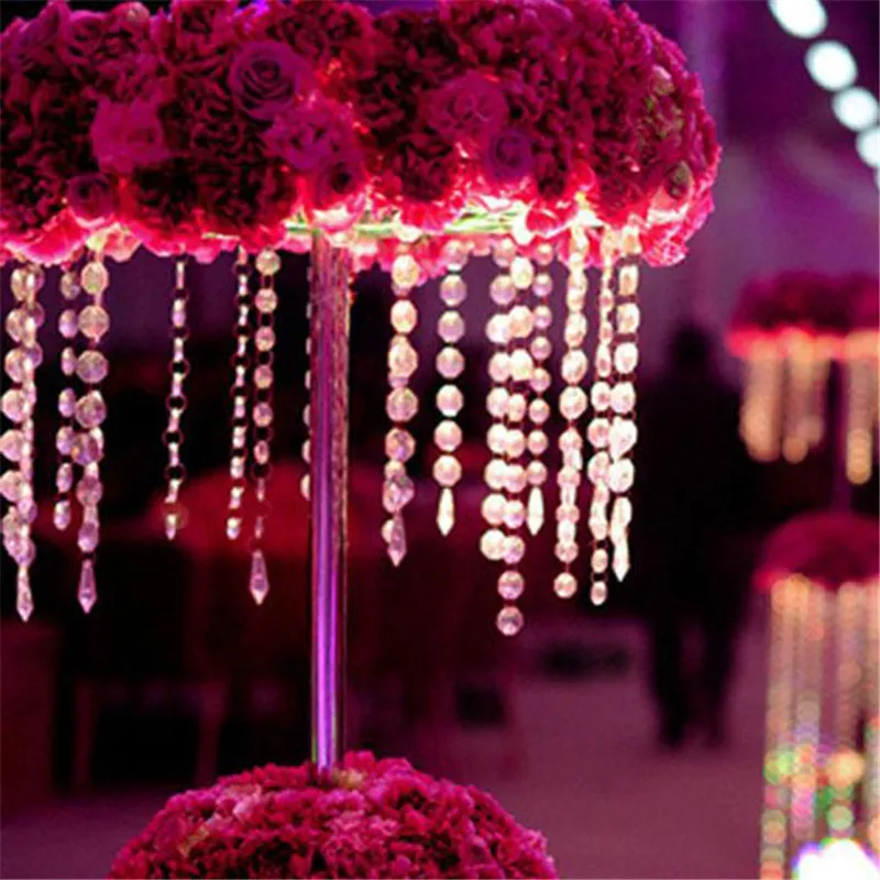 Details about   10m Romantic Party Wedding Diy Curtain Bead 33ft Garland Strand Home Acrylic 