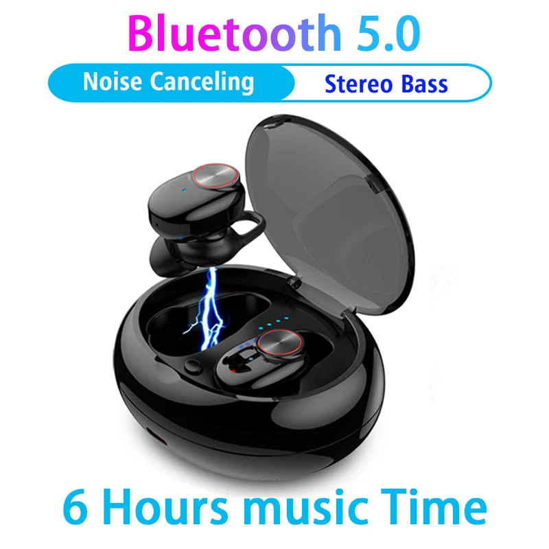 

Best Newest 6 hours play Bluetooth 5.0 Headphones Wireless Headset Earphone With Charging Box For xiaomi all smartphone ear buds