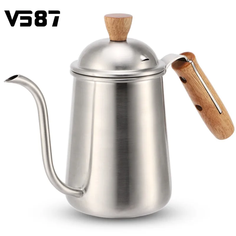 Gooseneck 650ml Stainless Steel Drip Coffee Kettle Teapot Spout Kettles
