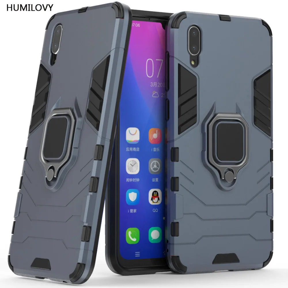 

For Vivo Y97 Case Cover Armor Metal Finger Ring Holder Case Magnetic Cases For Vivo Y97 Silicone Cover For BBK Vivo Y97 Fundas