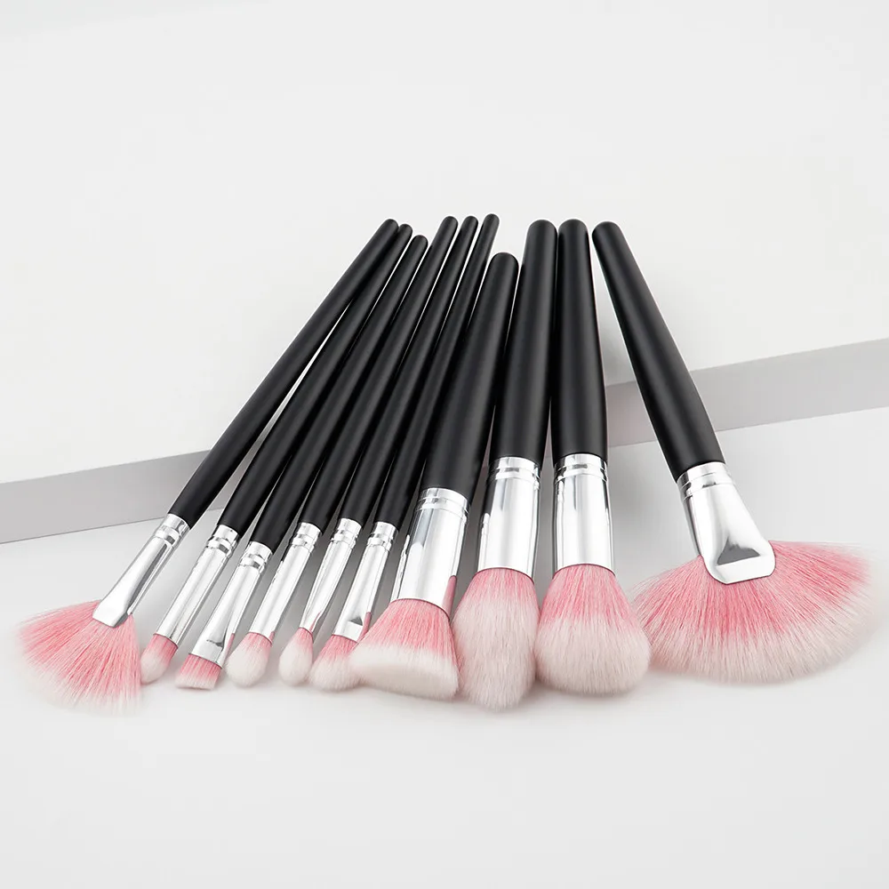 

New 10Pcs Cosmetic Eyebrow Eyeshadow Cosmetic Professional Makeup Brushes Set