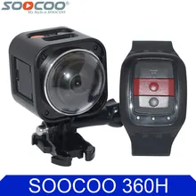 SOOCOO Cube360H Wifi 360 Degree Panorama VR 4K Camera 1080P 60fps Full HD LCD Screen Mini Sport Action Camera+Remote Controller
