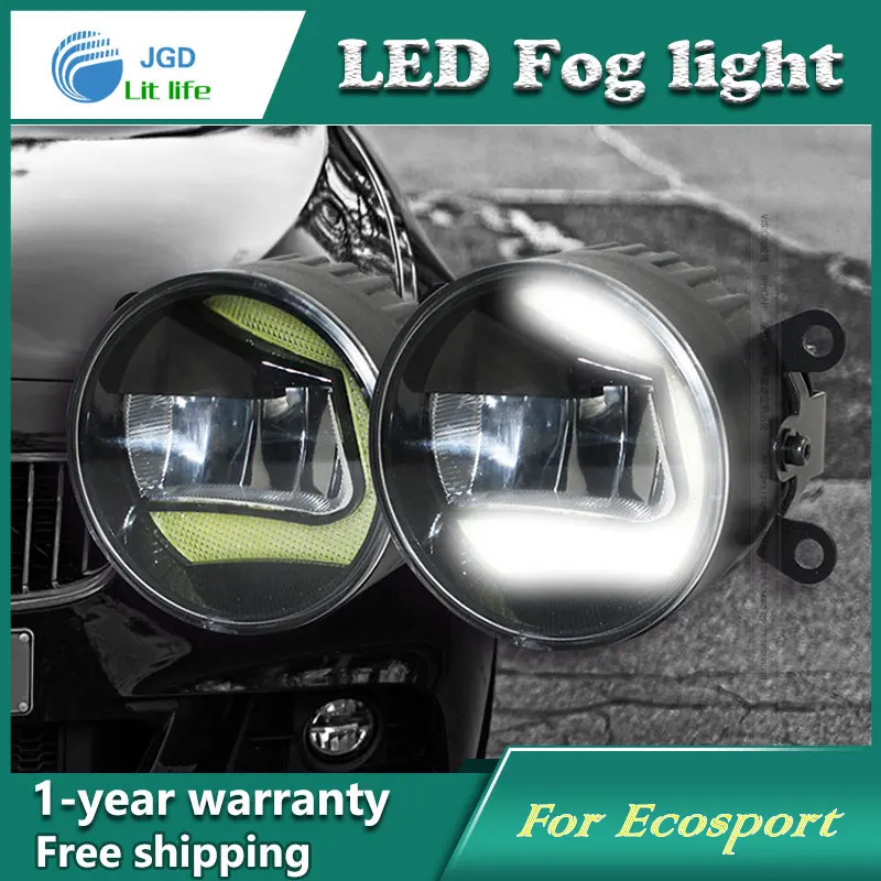 Super White LED Daytime Running Lights case For Ford Ecosport Drl Light