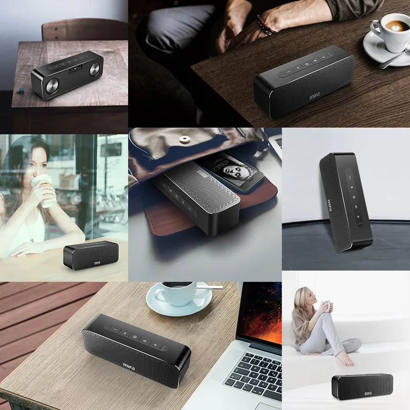MIFA portátil Altavoz Bluetooth inalámbrica de sonido estéreo de radio de altavoces con micrófono TF AUX estéreo TWS - 6