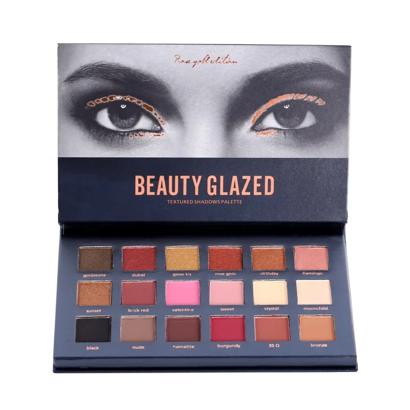 

Beauty Glazed 18 Colors Eyeshadow Glitter Peach Palette Eye Shadow Balm Full Professional Makeup Kit