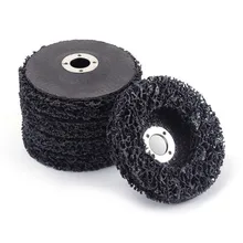 5pcs Poly Strip Disc Wheel Paint Rust Removal Clean Remove For Angle Grinder 100 x 16mm Black