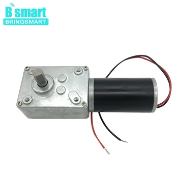 

Bringsmart Mini Motor Worm Gear Motor Micro DC 12V 24V High Torque Reversed Reducer Rotating Table Door Self-locking Mini Motor