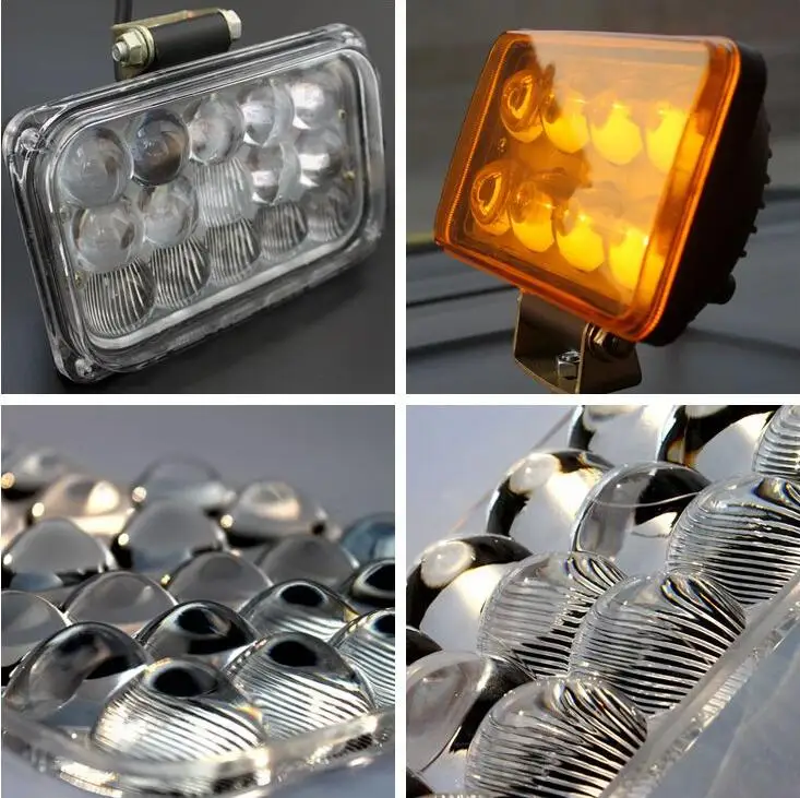 

1 PCS NEW super bright 4D LENS 6.25in 45W 2910ML Epsitar hi-low beam led offroad light bar