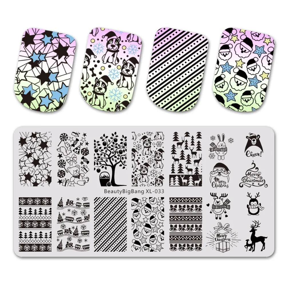 BeautyBigBang 6*12cm Rectangle Nail Stamping Plate Summer Flower Rose Leaves Image Plate Nail Template Nail Art Stencil - Цвет: 33