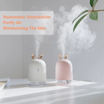 

220ml Air Humidifier Aroma Essential Oil Diffuser Home Car LED Night Lamp Fogger Mist Maker