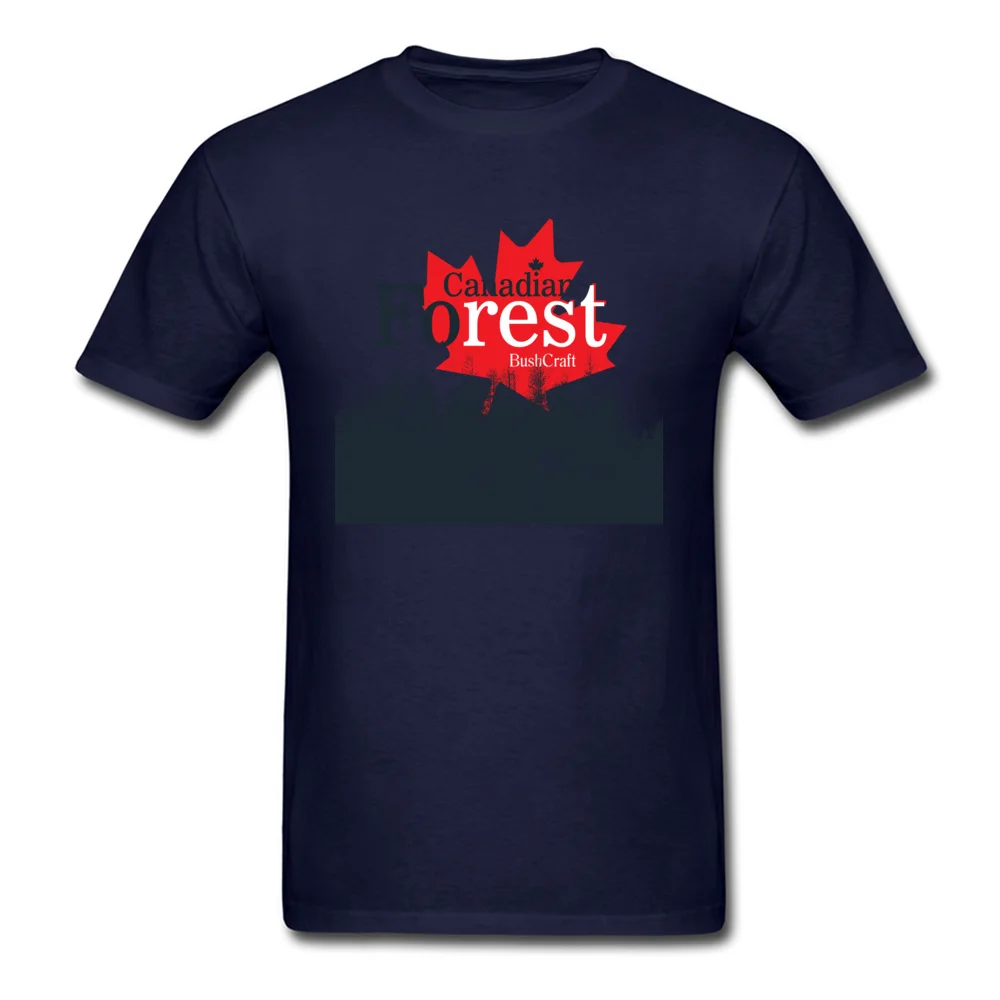 Canadian Forest BushCraft T-shirts for Men Casual Labor Day Tops Tees Short Sleeve Family Camisa Tshirts Crew Neck 100% Cotton Canadian Forest BushCraft navy