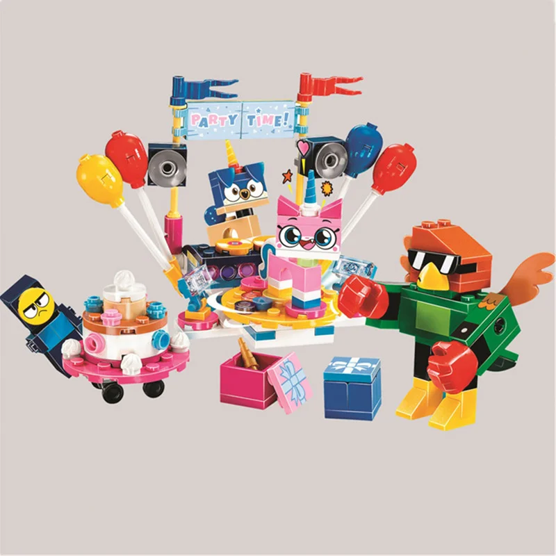 Большой фильм Мультфильм Unikitty кошка Unikingdom сказочная коробка с игрушками строительные блоки кирпичи наборы игрушки Совместимые друзья 41456