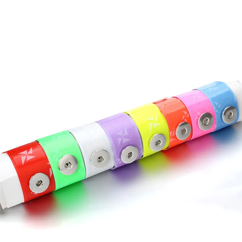 

New Snap Jewelry Creative Circle PVC Snap Bracelet Wristband Bracelet Fit 18mm Snap Button Bracelet For Women Children Fun Gift