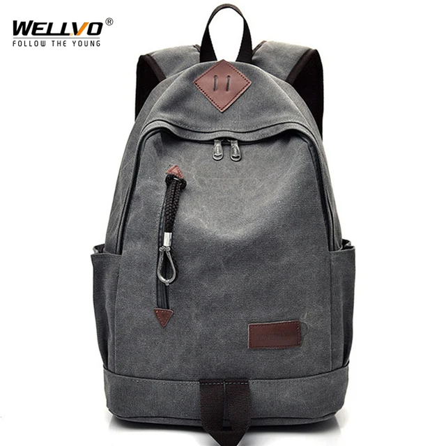 Men Canvas Backpack Age Boys School Bag Laptop Backpacks Men Canvas Backpack Age Boys School Bag Laptop Backpacks Students Casual Travel Rucksack Large Book Bags