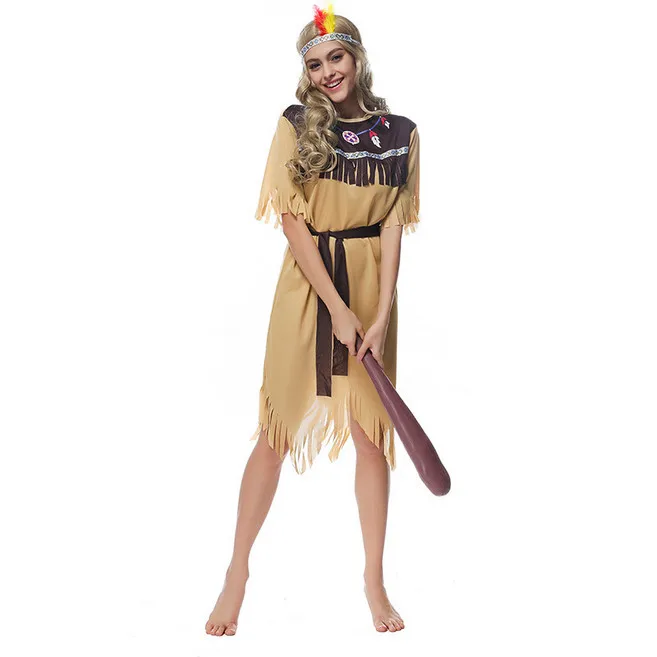 Buy Adult Halloween Cosplay Clothing Indian Tribal Princess Dress Indigenous