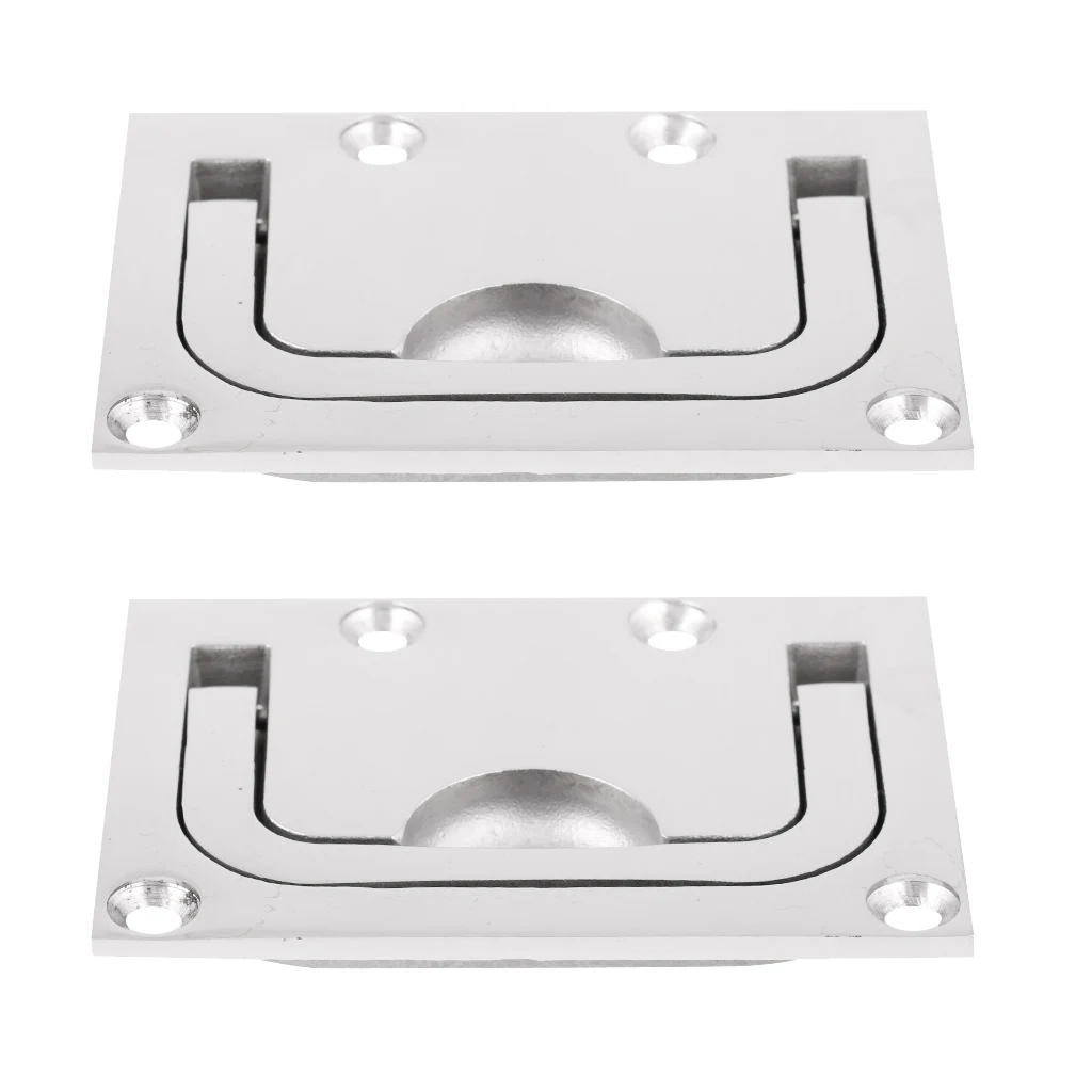 2pcs Stainless Steel Flush Mount Fitting Boat Lifting Pull Hatch Ring Handle