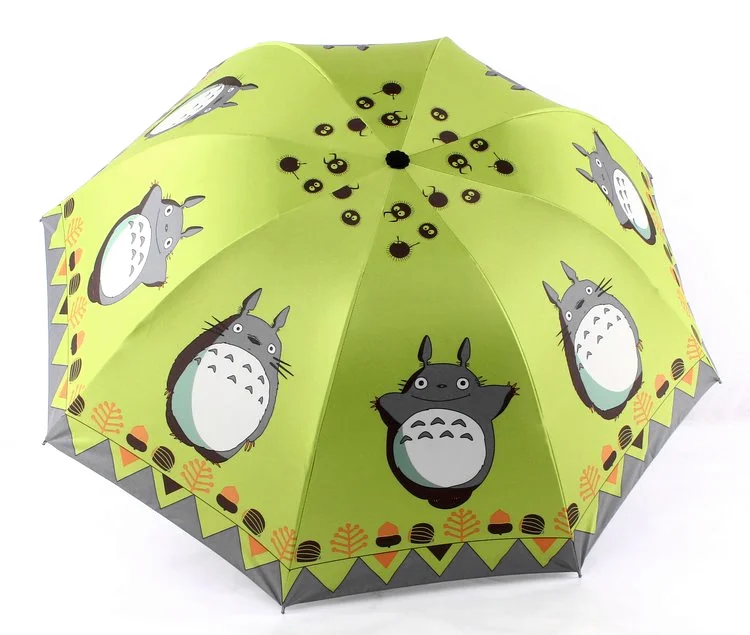 Зонт от дождя Totoro, складной зонт от дождя и солнца с рисунком из мультфильма, Зонт от дождя и солнца с защитой от ультрафиолета, Ветрозащитный Зонт Totoro Paraplu Regen Vrouwen