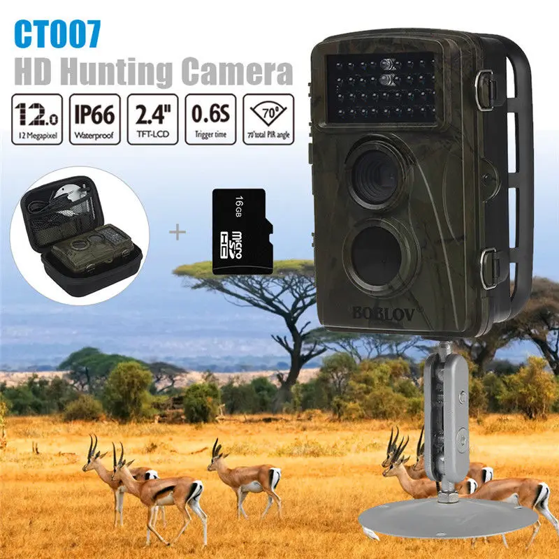 

CT007 Hunting Camera IR Wildlife Scouting Cameras 1080P Night Vision Game Camera for Hunting Security Farm Free Bag 16GB Card