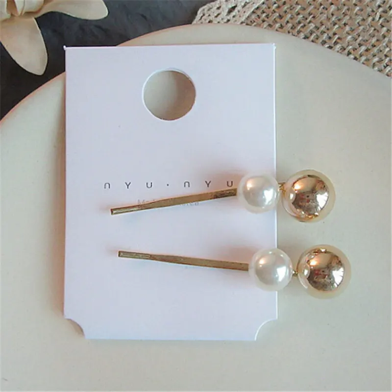 1PC Vintage Metal Imitiation Pearl Hairpins Women Korea Metal Ball Hair Clips Simple Hair Accessories Barrettes girl hair clips 1PC Vintage Metal Imitiation Pearl Hairpins Women Korea Metal Ball Hair Clips Simple Hair Accessories Barrettes girl hair clips