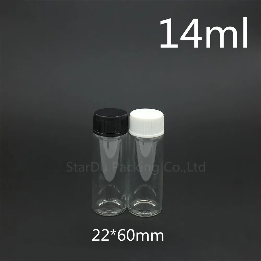 Free Shipping 500pcs/lot Diameter 22mm 14ml Glass Bottle Plastic Cap