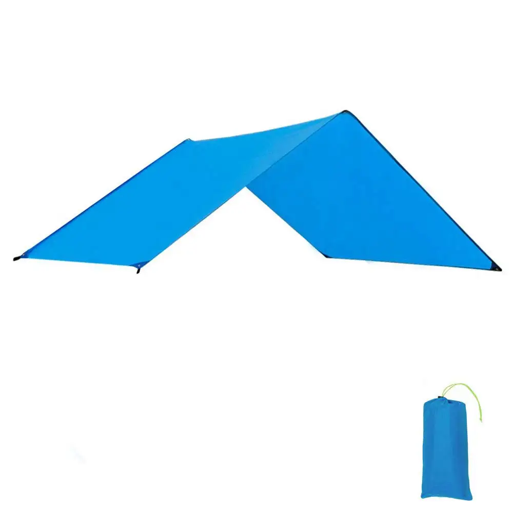 

GeerTop Waterproof Lightweight Tent Floor Footprint Tarp Rain Fly Sun Shelter Sunshade Mat Ground Sheet for Outdoor Camping Blue
