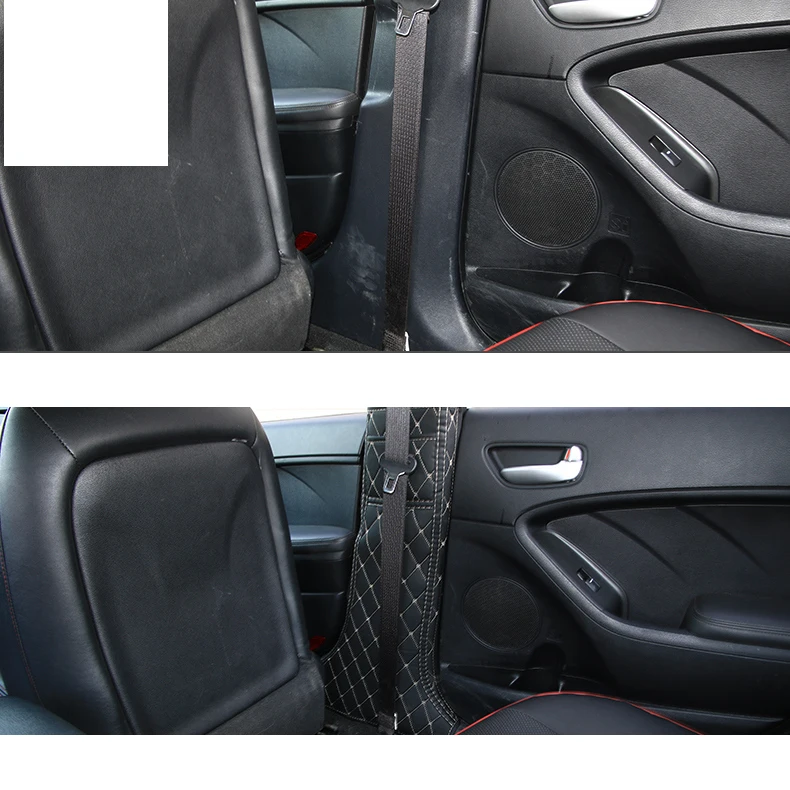 Lsrtw2017 волоконный Кожаный Автомобильный интерьер дверная стойка анти-удар коврик для Kia K3 Kia Cerato