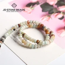 Синий Амазонит граненый бусины «счеты» Круглые бусины для изготовления ювелирных изделий JD натуральный камень своими руками браслет ожерелье Поиск