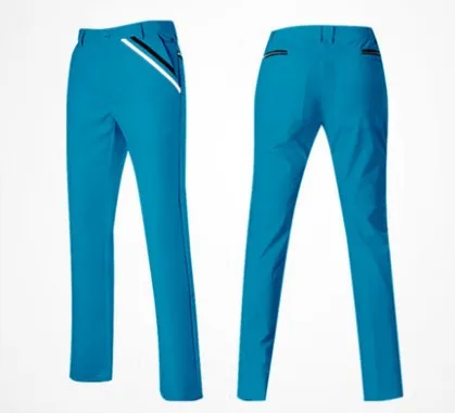 Blue-thin PGM, дышащие, тянущиеся, Мужские штаны для гольфа, черные, мужские, тонкие, летние, толстые, весна, осень, водонепроницаемые, для отдыха, мужские, Тонкие штаны - Цвет: Blue-thin