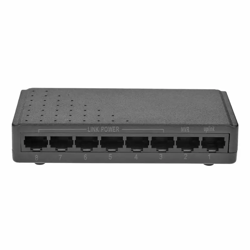 8 Ports 6+2 Poe Switch Injector Power Over Rj45 Without Power