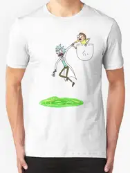 Рик и Морти! Новая футболка Для мужчин белый Бесплатная доставка Harajuku топы Футболка Модные Классические уникальный