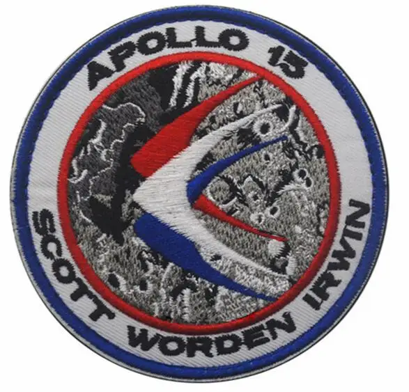 1 Piece APOLLO Mission Embroidery Decal Patch Astronaut DIY Spaceship Emblem Collage American Combat Outdoor Supplies Icon Badge - Цвет: J