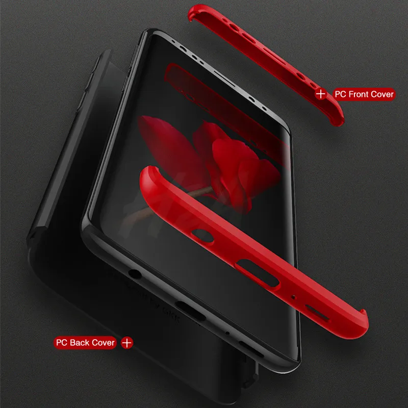 H&A 360 Full Protective Phone Case For Samsung Galaxy S9 S8 Plus S6 S7 Edge Matte PC Shockproof Cover For Samsung Note 9 8 Cases