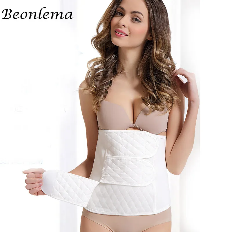

Beonlema Post Partum Waist Trainer Soft Cotton High Waisted Slimming Tummy Shaper Modeling Belt Plus Size Reducing Belt